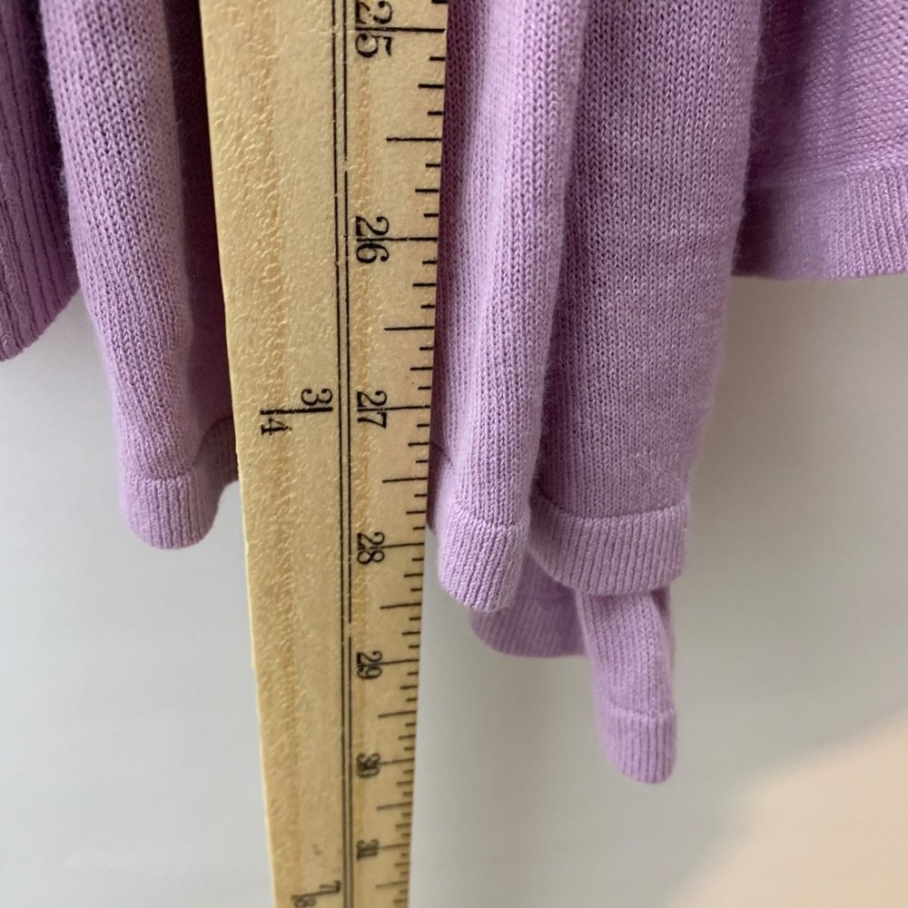 Ann Taylor Cardigan Sweater Women's Size XL Purple Knit Long Sleeve Lightweight - Picture 11 of 11
